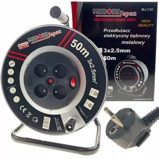 50 m 3 × 2.5 mm predlžovací kábel s uzemnením MJ-735